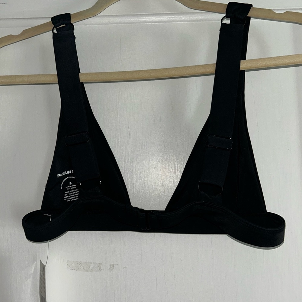 NWT Pac Sun Black High-Cut Triangle Bikini size small - Picture 4 of 7